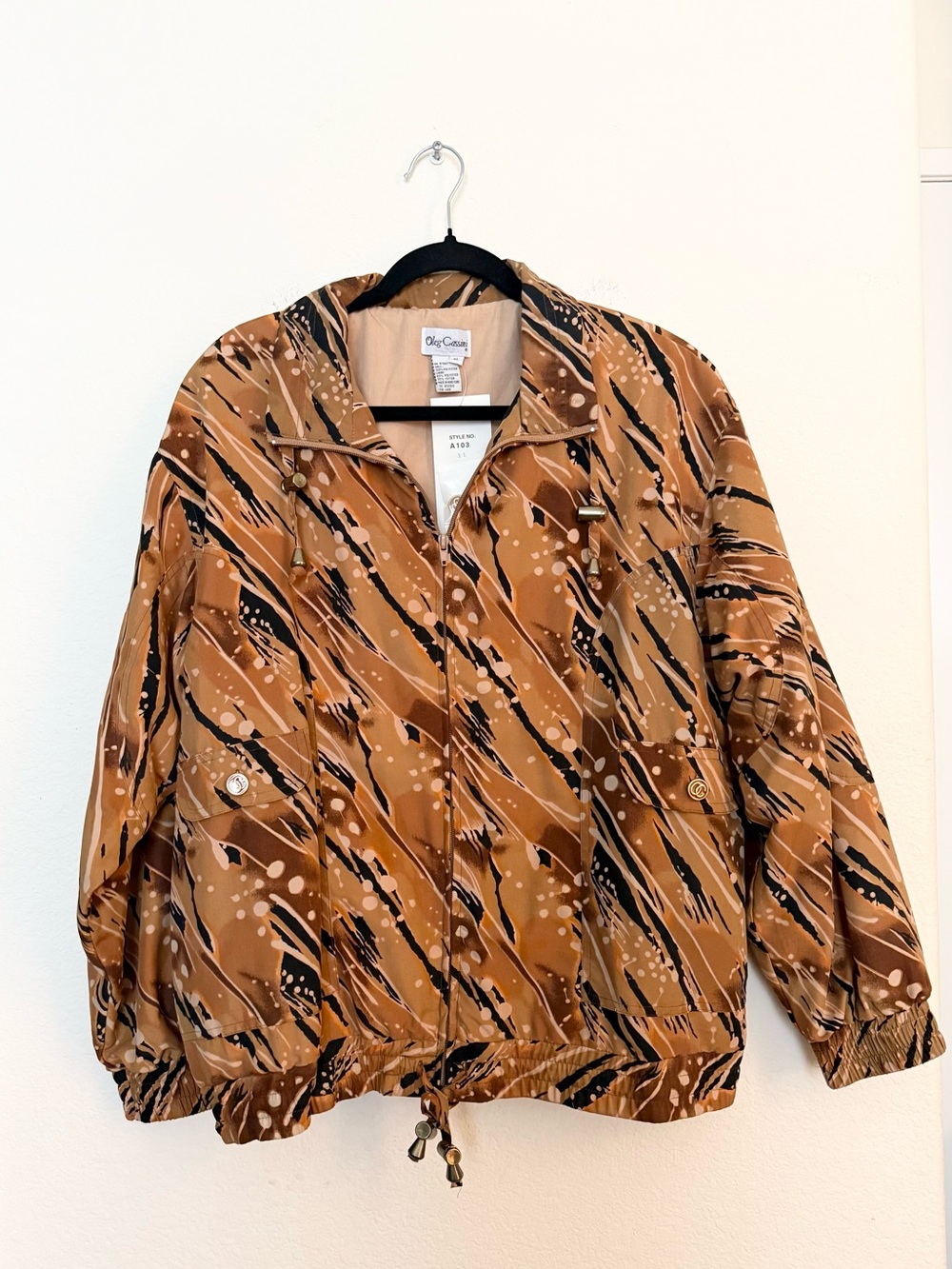 🧡 NWT rare vintage oleg casini abstract print jacket